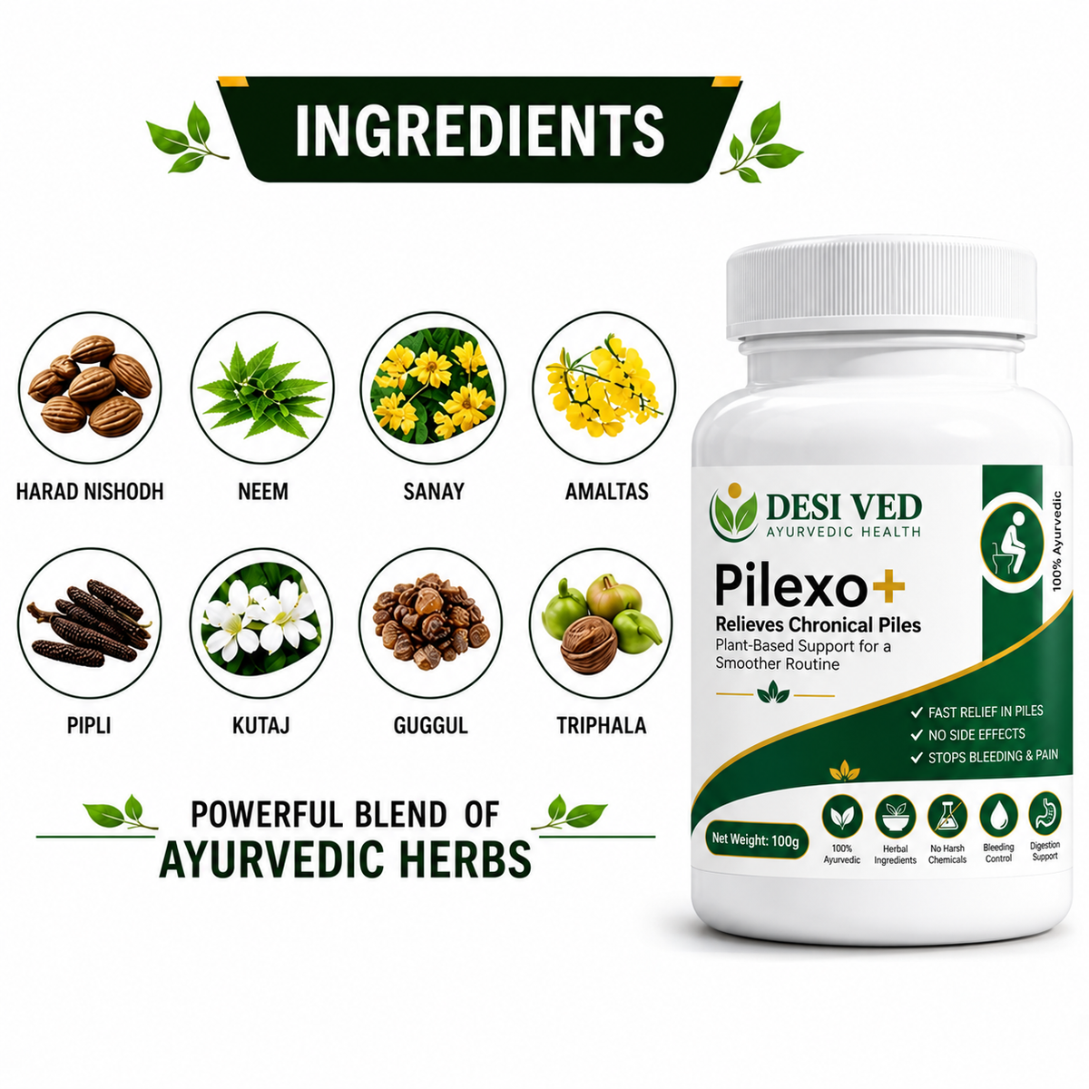 Desived Pilexo+ | Piles, Pain, Bleeding & Swelling Relief