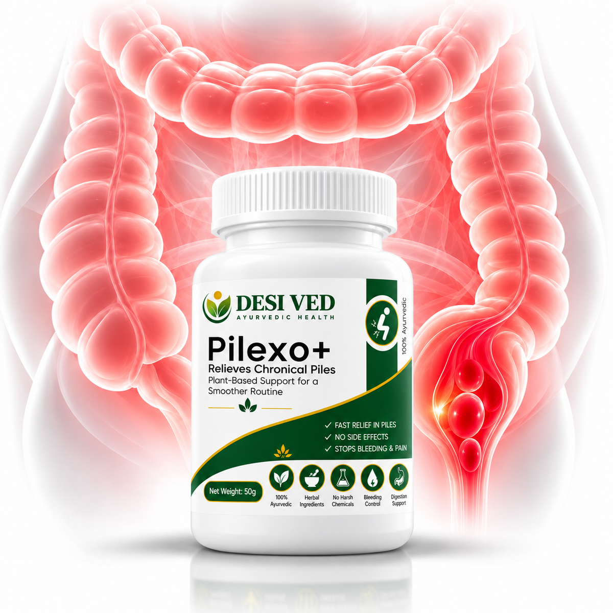 Desived Pilexo+ | Piles, Pain, Bleeding & Swelling Relief
